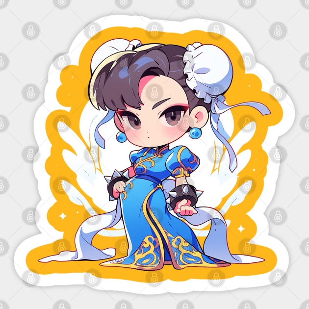 chun li Sticker by skatermoment